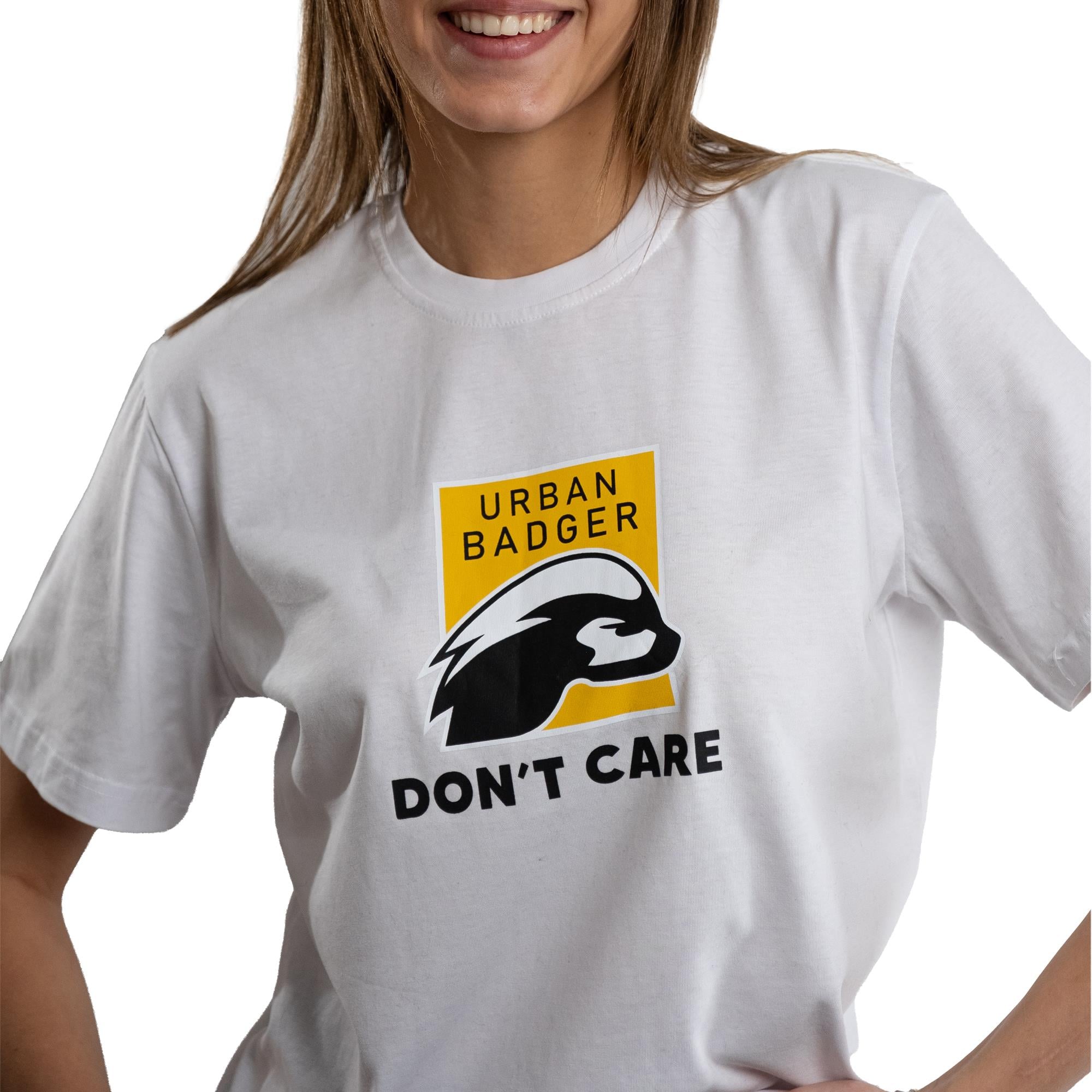 Urban Badger Don’t Care T-Shirt Beyaz (XL)