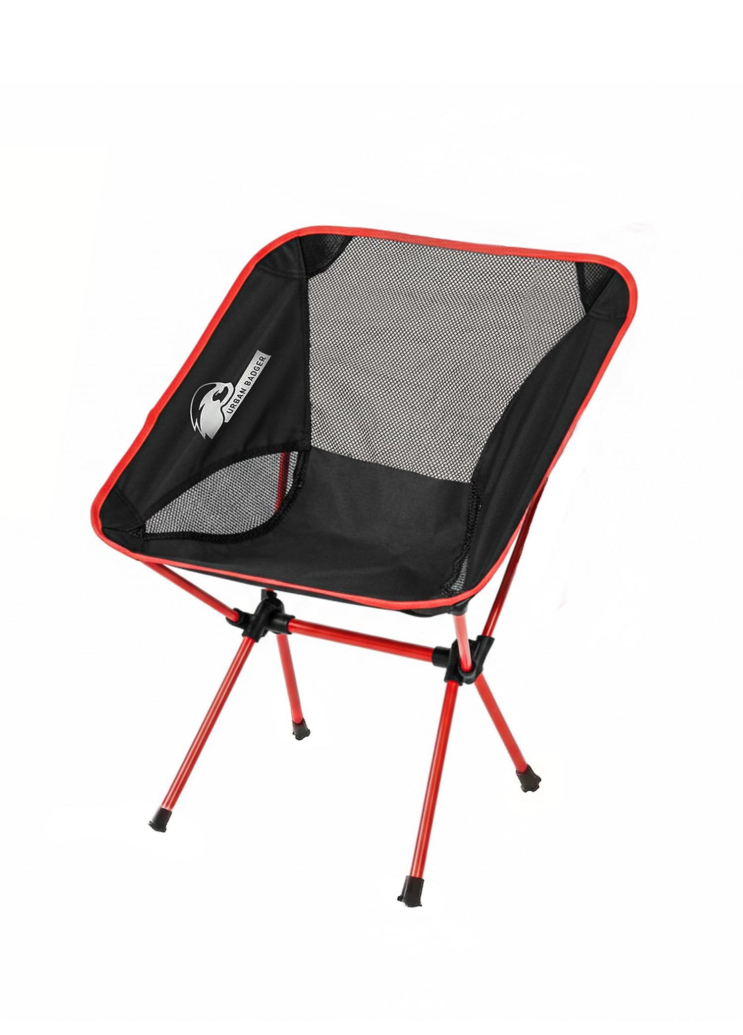 Urban Badger Kırmızı Loki Sandalye Teleskopik 950 gr 7050 Alüminyum Ultra Hafif 600D Oxford Kumaş