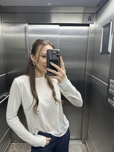 BİSİKLET YAKA TRANSPARAN BEYAZ BLUZ