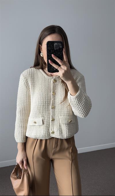 GOLD DÜĞMELİ PREMİUM TRİKO HIRKA