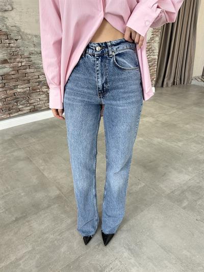 KESİK PAÇA MAVİ STRAİGHT  JEAN
