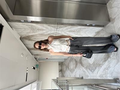 MARKA MODEL ANTRASİT SATEN TASARIM PANTOLON