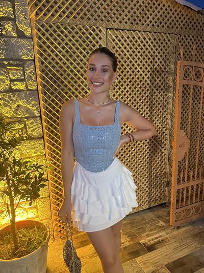 MARKA MODEL ARKASI BAĞLAMALI MAVİ BÜSTİYER