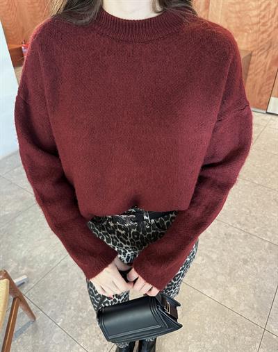 MARKA MODEL BİSİKLET YAKA BORDO KAZAK
