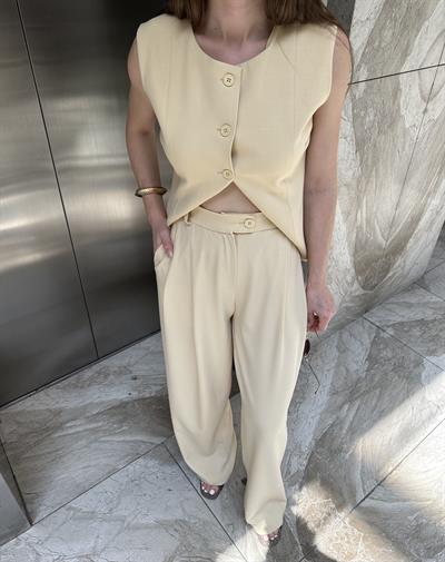 MARKA MODEL BUTTER YELLOW KUMAŞ PANTOLON