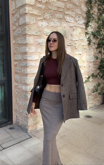MARKA MODEL ÇİZGİLİ VİZON PREMİUM KAŞE CEKET