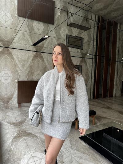 MARKA MODEL GRİ ETEK CEKET TAKIM