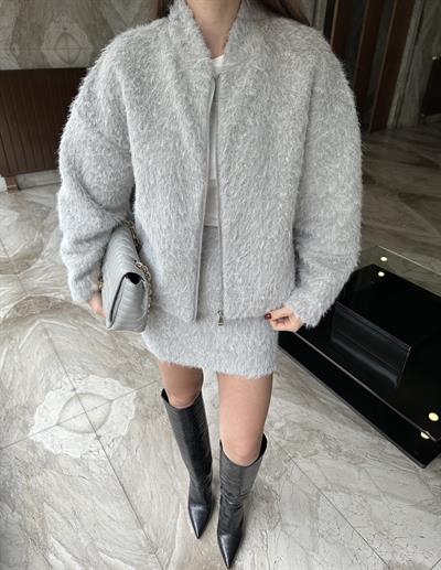 MARKA MODEL GRİ ETEK CEKET TAKIM