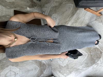 MARKA MODEL GRİ ETEK YELEK TRİKO TAKIM