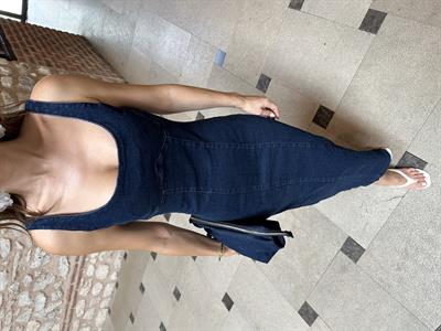 MARKA MODEL KALIN ASKILI DENİM ELBİSE