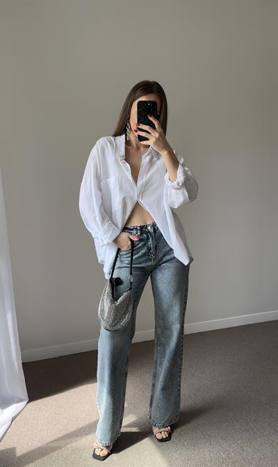 MARKA MODEL KALP TAŞ DETAYLI JEAN