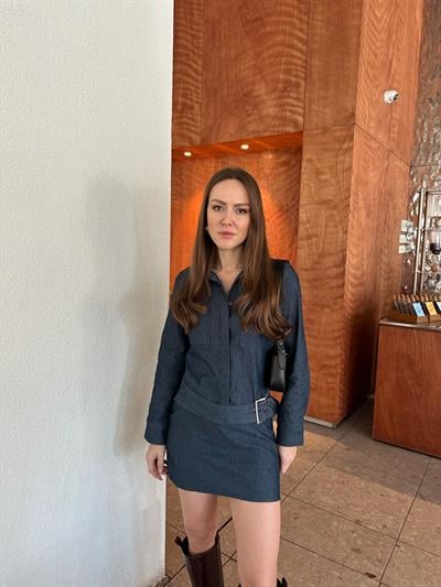 MARKA MODEL KEMERLİ DENİM ELBİSE