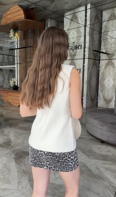 MARKA MODEL LEOPAR DESEN MİNİ ETEK