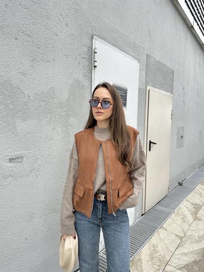 MARKA MODEL TABA CEPLİ SÜET YELEK