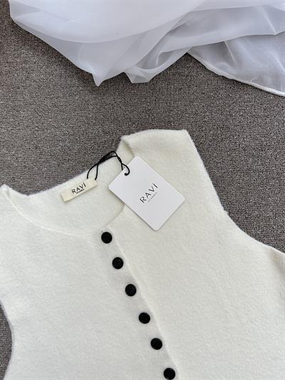 MARKA MODEL YUMUŞAK DOKU DÜĞMELİ YELEK