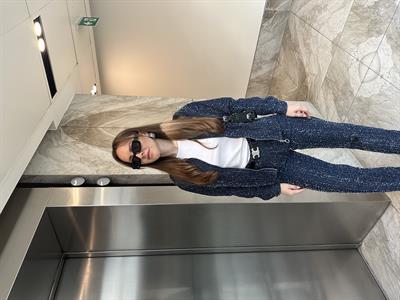 MARKA MODEL ZR FERMUARLI LACİVERT DENİM CEKET