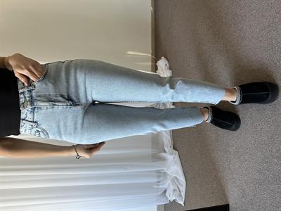 Orj Marka Buz Mavi Mom Fit Jean