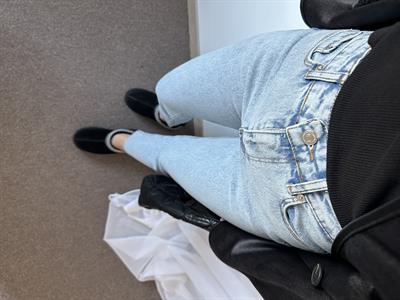 Orj Marka Buz Mavi Mom Fit Jean