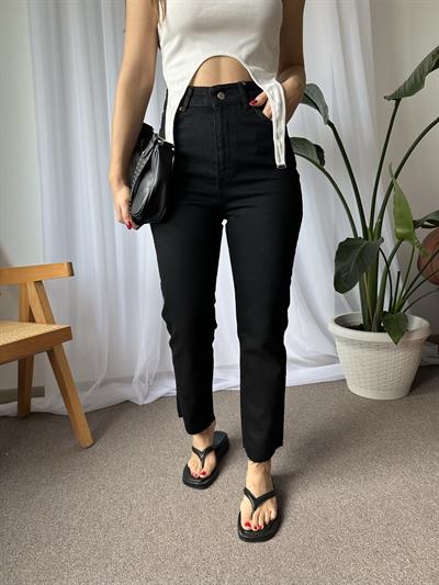 ORJ MARKA SİYAH KESİK PAÇA FİT JEAN