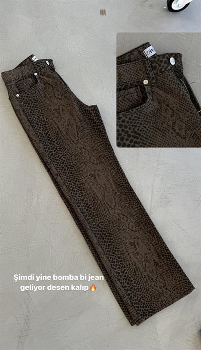 ORJ MARKA YILAN DESEN STRAİGHT FİT JEAN