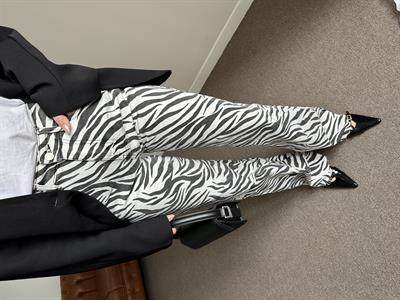 ORJ MARKA ZEBRA DESEN WİDE LEG JEAN