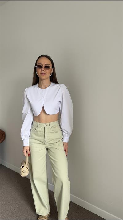 ORJ TOPSHOP MARKA AÇIK YEŞİL BAGGY JEAN