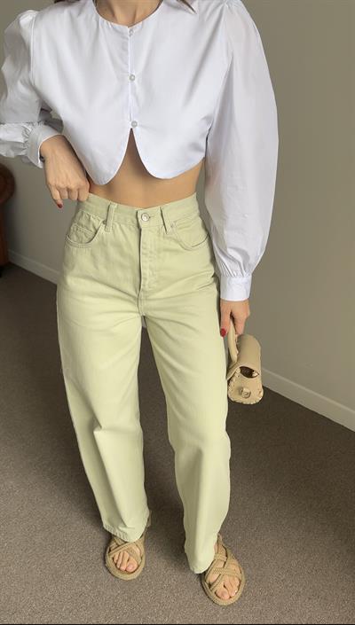 ORJ TOPSHOP MARKA AÇIK YEŞİL BAGGY JEAN