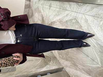Orjinal Marka Lacivert Straight Yüksek Bel Jean