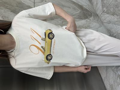 OTOMOBİL BASKILI EKRU T-SHİRT