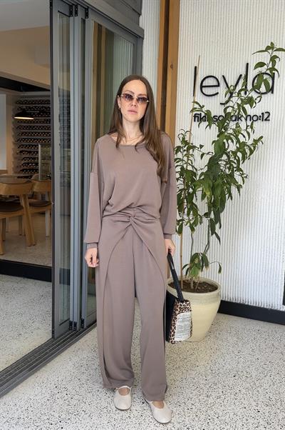OYSHO MODEL DÜĞÜM DETAYLI MODAL PANTOLON