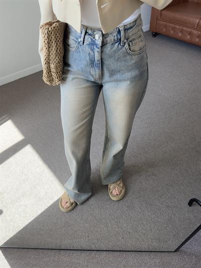 TİNT KİRLİ GÖRÜNÜM WIDE LEG JEAN