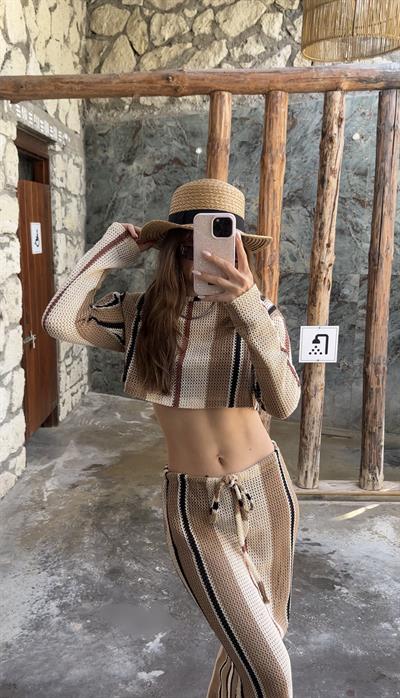 TRİKO BEACHWEAR BLUZ ETEK TAKIM 