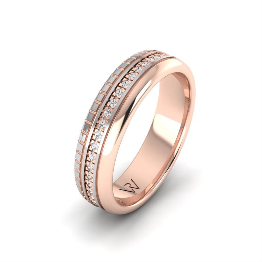 Alliances avec pierres femme Alluring World Or Blanc Et Rose