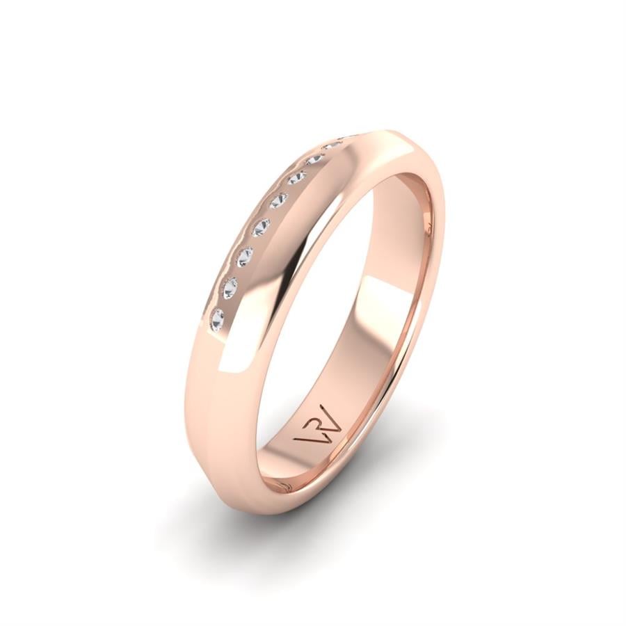 Alliances avec pierres femme Balance Or Rose