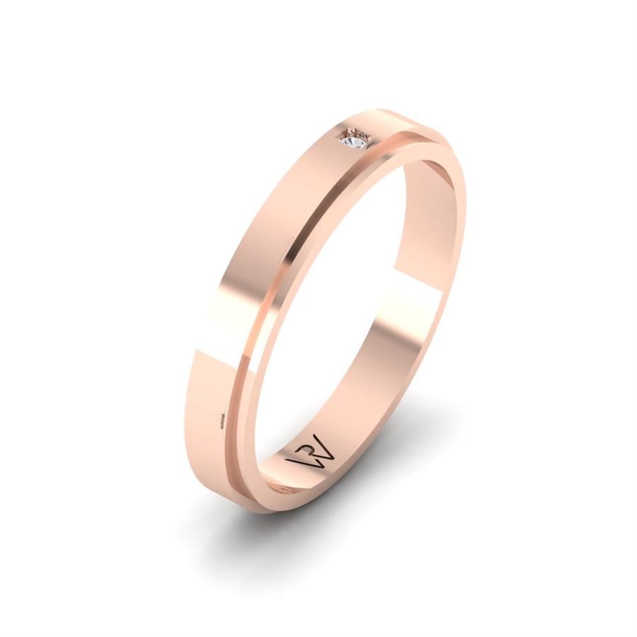 Alliances Avec Pierres Femme Blossomex Or Rose