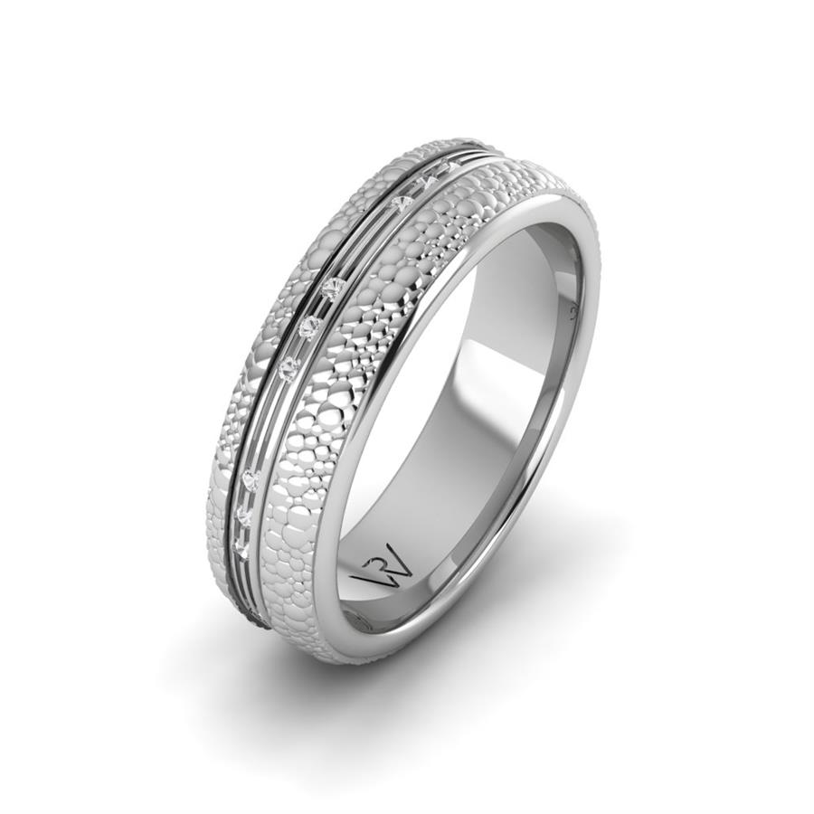 Alliances avec pierres femme Boa Or Blanc