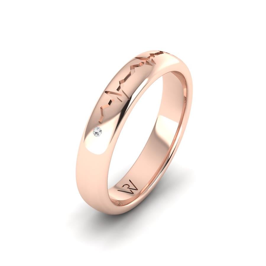 Alliances Avec Pierres Femme Brillance Or Rose