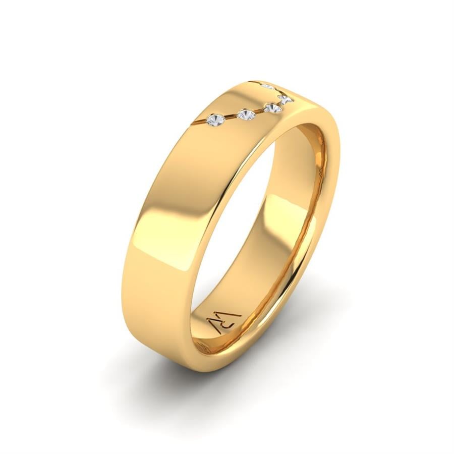 Alliances avec pierres femme Brilliant Couple Or Jaune