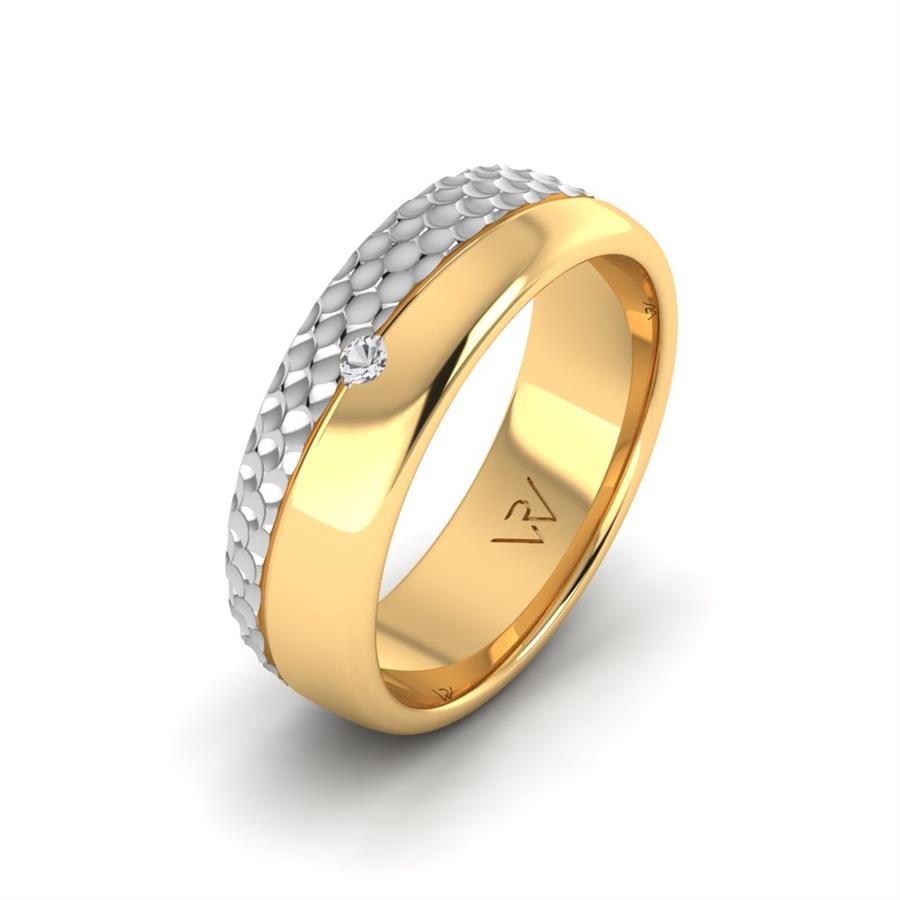 Alliances avec pierres femme Charming Cloud Or Blanc Et Jaune