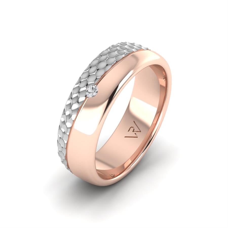 Alliances avec pierres femme Charming Cloud Or Blanc Et Rose