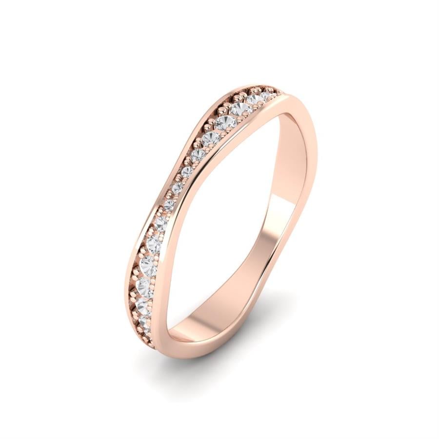 Alliances Avec Pierres Femme Devotedly Or Rose