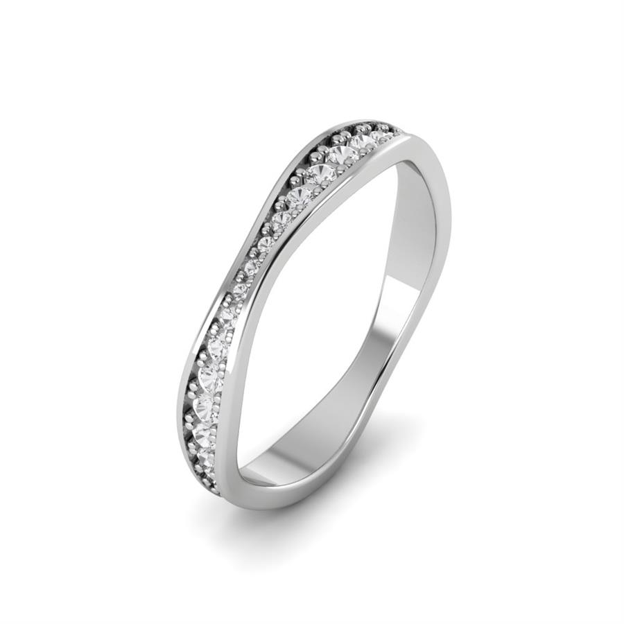Alliances Avec Pierres Femme Devotedly Or Blanc