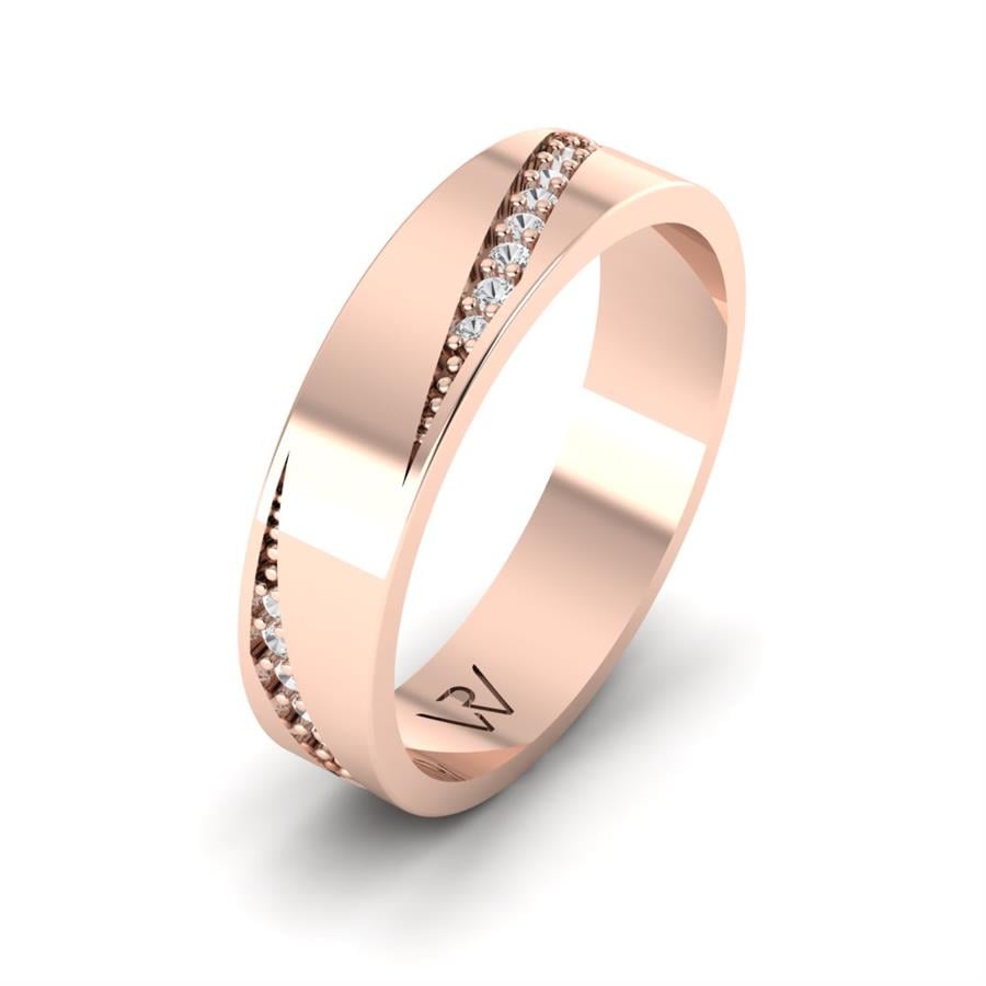 Alliances Avec Pierres Femme Devotion Or Rose