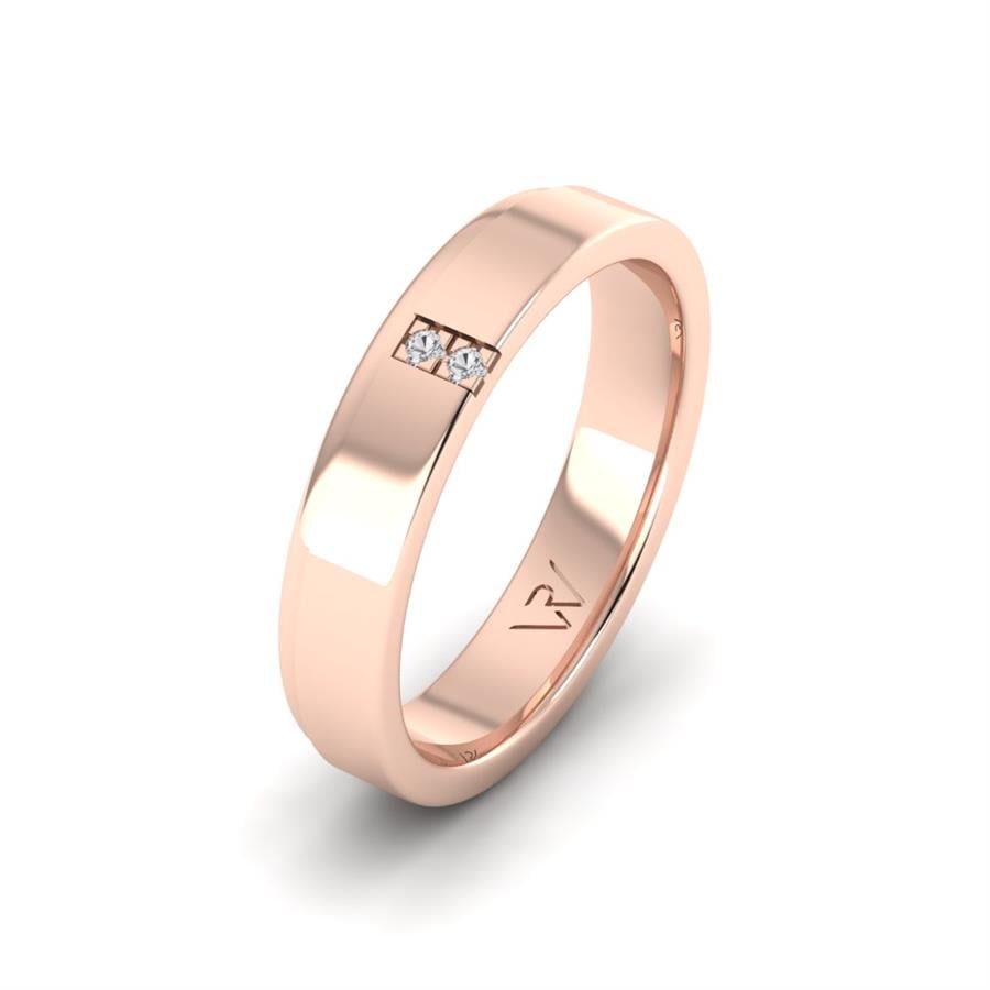 Alliances avec pierres femme Emotion Or Rose