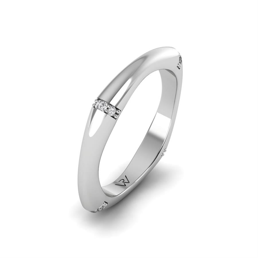 Alliances avec pierres femme Great Round Or Blanc