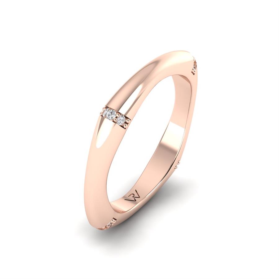 Alliances avec pierres femme Great Round Or Rose