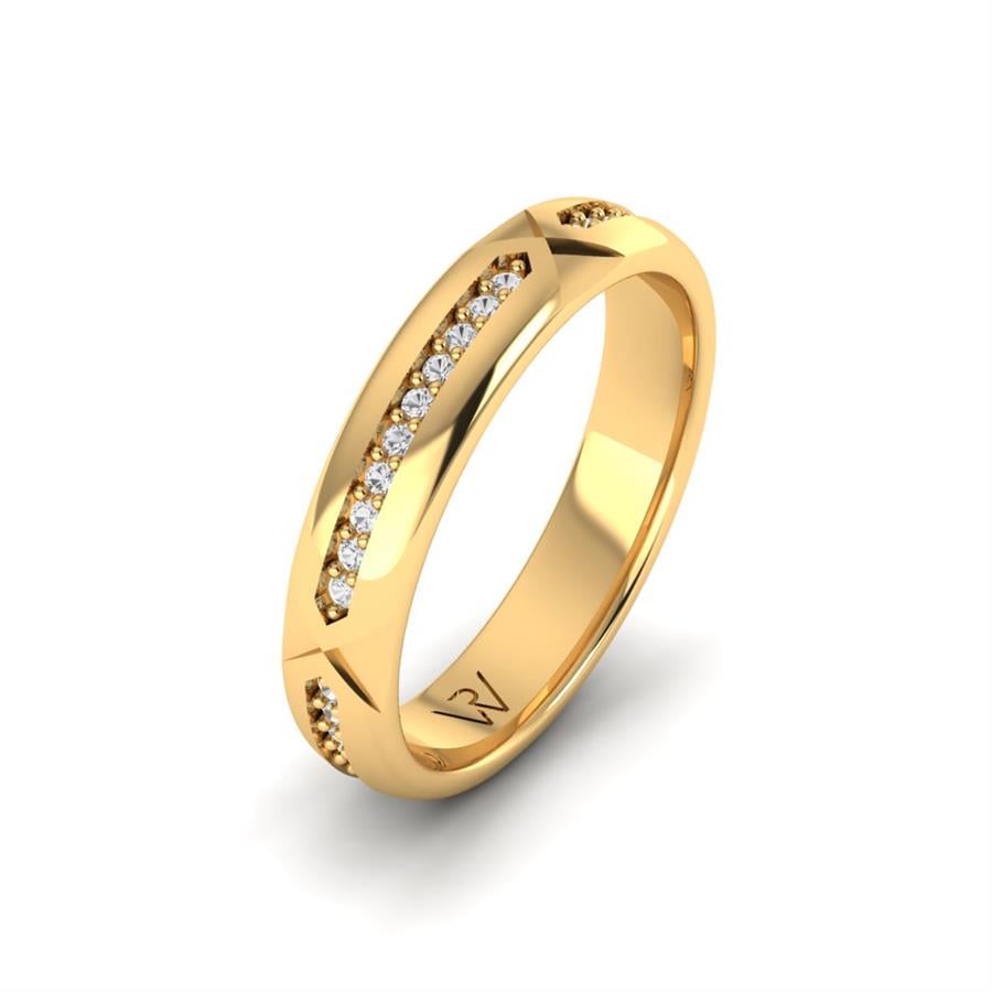 Alliances avec pierres femme Leonide Or Jaune
