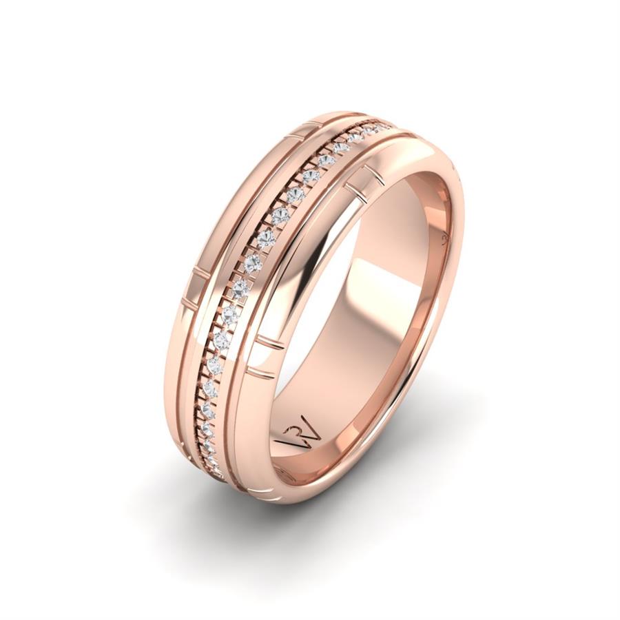 Alliances avec pierres femme Noble Paradise Or Rose