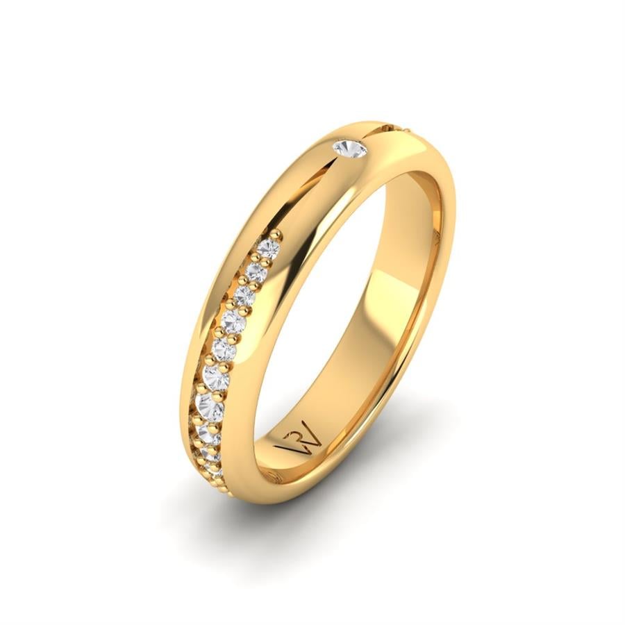 Alliances Avec Pierres Femme Perle Or Jaune