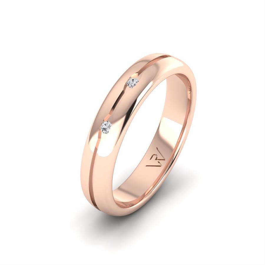 Alliances avec pierres femme Pure Grace Or Rose